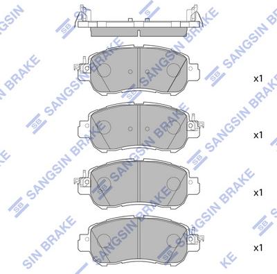 Hi-Q SP4263 - Kit de plaquettes de frein, frein à disque cwaw.fr