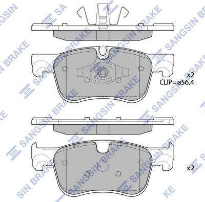 Hi-Q SP4209 - Kit de plaquettes de frein, frein à disque cwaw.fr