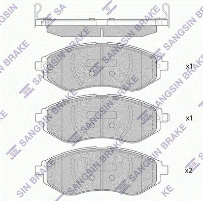 Hi-Q SP4207 - Kit de plaquettes de frein, frein à disque cwaw.fr