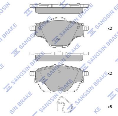 Hi-Q SP4211 - Kit de plaquettes de frein, frein à disque cwaw.fr