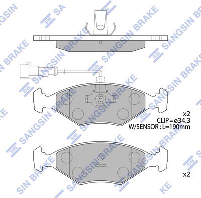 Hi-Q SP4236 - Kit de plaquettes de frein, frein à disque cwaw.fr