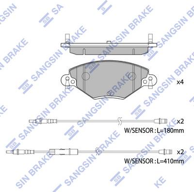 Hi-Q SP4230 - Kit de plaquettes de frein, frein à disque cwaw.fr