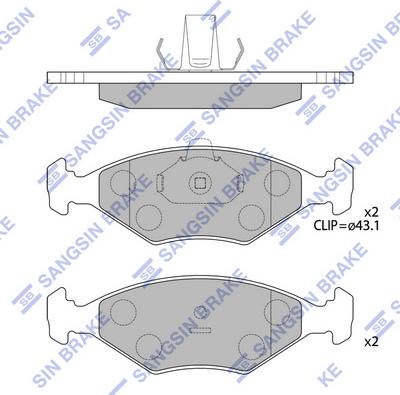 Hi-Q SP4237 - Kit de plaquettes de frein, frein à disque cwaw.fr