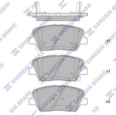 Hi-Q SP4227 - Kit de plaquettes de frein, frein à disque cwaw.fr