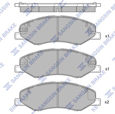 Hi-Q SP4271 - Kit de plaquettes de frein, frein à disque cwaw.fr