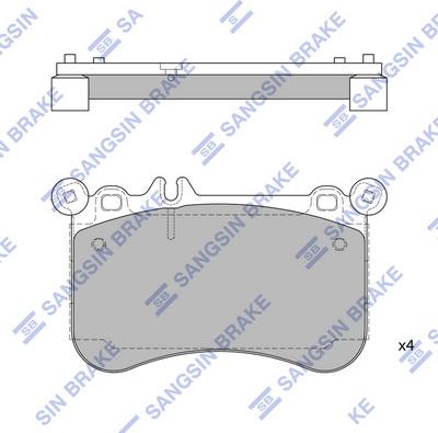 Hi-Q SP1954 - Kit de plaquettes de frein, frein à disque cwaw.fr