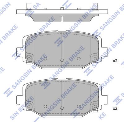 Hi-Q SP1950 - Kit de plaquettes de frein, frein à disque cwaw.fr