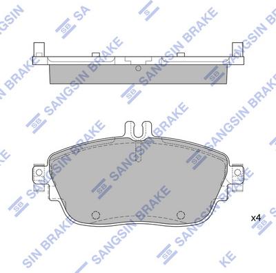 Hi-Q SP1966 - Kit de plaquettes de frein, frein à disque cwaw.fr