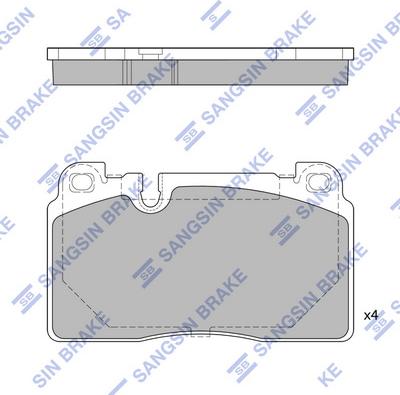 Hi-Q SP1960 - Kit de plaquettes de frein, frein à disque cwaw.fr