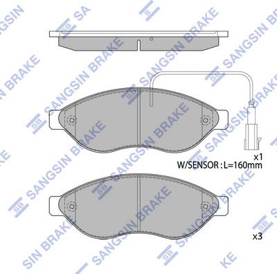 Hi-Q SP1904 - Kit de plaquettes de frein, frein à disque cwaw.fr