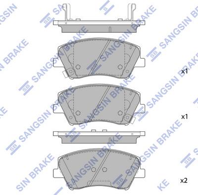 Hi-Q SP1905 - Kit de plaquettes de frein, frein à disque cwaw.fr