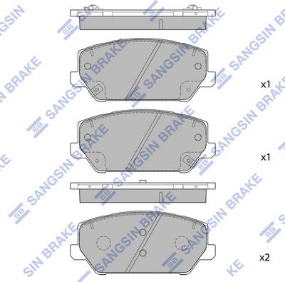 Hi-Q SP1906 - Kit de plaquettes de frein, frein à disque cwaw.fr