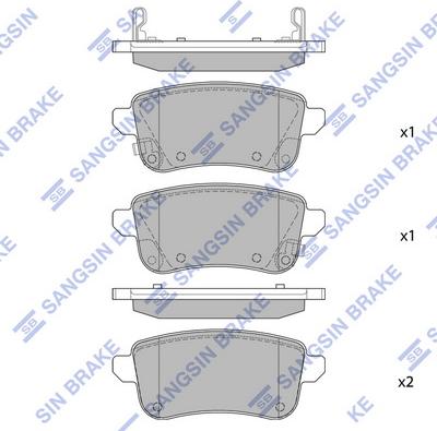 Hi-Q SP1903 - Kit de plaquettes de frein, frein à disque cwaw.fr