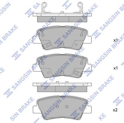 Hi-Q SP1907 - Kit de plaquettes de frein, frein à disque cwaw.fr