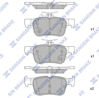 Hi-Q SP1919A - Kit de plaquettes de frein, frein à disque cwaw.fr