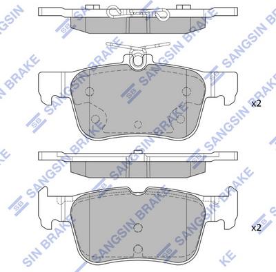 Hi-Q SP1919 - Kit de plaquettes de frein, frein à disque cwaw.fr