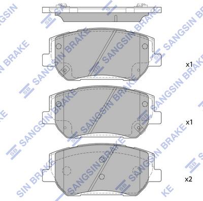 Hi-Q SP1913 - Kit de plaquettes de frein, frein à disque cwaw.fr