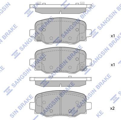 Hi-Q SP1917 - Kit de plaquettes de frein, frein à disque cwaw.fr