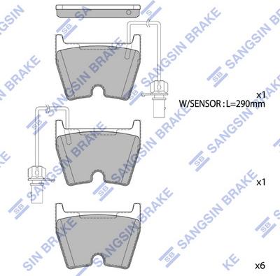 Hi-Q SP1933 - Kit de plaquettes de frein, frein à disque cwaw.fr