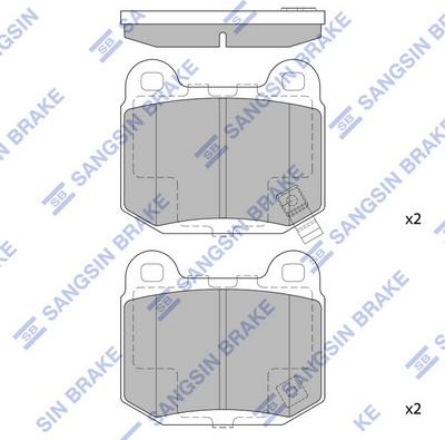 Hi-Q SP1495 - Kit de plaquettes de frein, frein à disque cwaw.fr