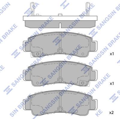 Hi-Q SP1490 - Kit de plaquettes de frein, frein à disque cwaw.fr