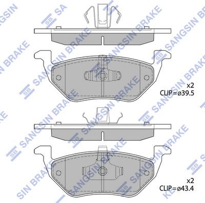 Hi-Q SP1498 - Kit de plaquettes de frein, frein à disque cwaw.fr