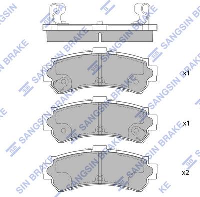 Hi-Q SP1493 - Kit de plaquettes de frein, frein à disque cwaw.fr