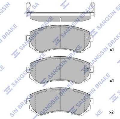 Hi-Q SP1492 - Kit de plaquettes de frein, frein à disque cwaw.fr