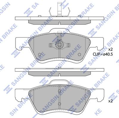 Hi-Q SP1497A - Kit de plaquettes de frein, frein à disque cwaw.fr