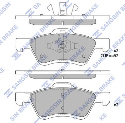 Hi-Q SP1497B - Kit de plaquettes de frein, frein à disque cwaw.fr