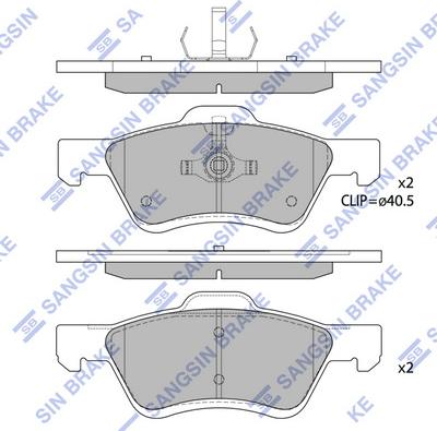 Hi-Q SP1497C - Kit de plaquettes de frein, frein à disque cwaw.fr