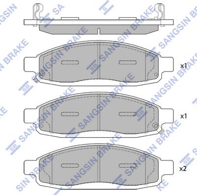 Hi-Q SP1446 - Kit de plaquettes de frein, frein à disque cwaw.fr