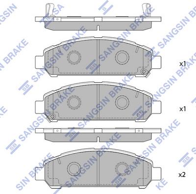 Hi-Q SP1454 - Kit de plaquettes de frein, frein à disque cwaw.fr