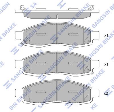 Hi-Q SP1455 - Kit de plaquettes de frein, frein à disque cwaw.fr