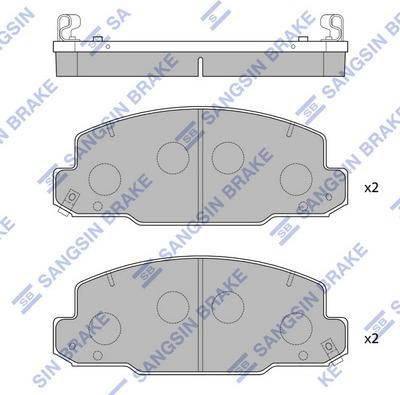 Hi-Q SP1450 - Kit de plaquettes de frein, frein à disque cwaw.fr