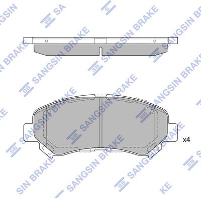 Hi-Q SP1451 - Kit de plaquettes de frein, frein à disque cwaw.fr