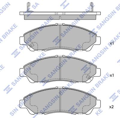 Hi-Q SP1452A - Kit de plaquettes de frein, frein à disque cwaw.fr