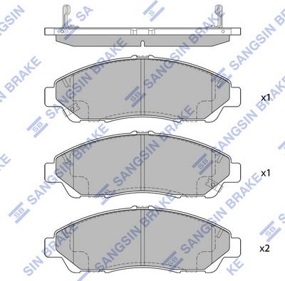 Hi-Q SP 1452 - Kit de plaquettes de frein, frein à disque cwaw.fr