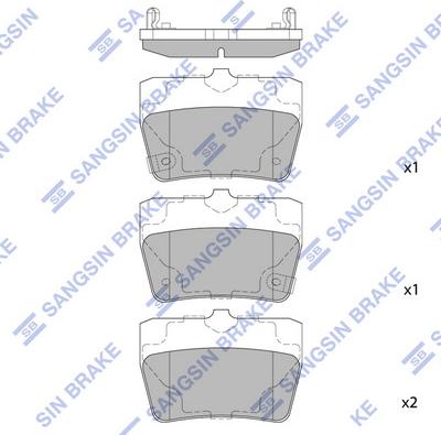 Hi-Q SP1457 - Kit de plaquettes de frein, frein à disque cwaw.fr