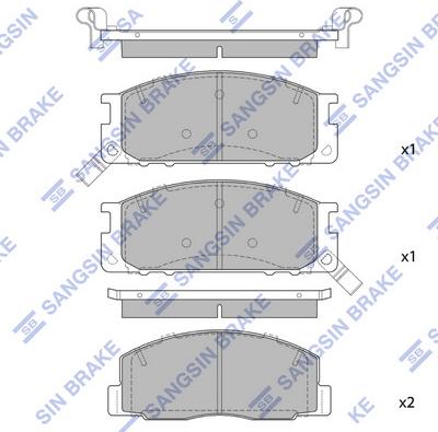 Hi-Q SP1464 - Kit de plaquettes de frein, frein à disque cwaw.fr