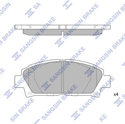 Hi-Q SP1466 - Kit de plaquettes de frein, frein à disque cwaw.fr