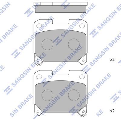 Hi-Q SP1468 - Kit de plaquettes de frein, frein à disque cwaw.fr