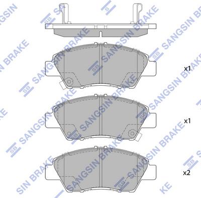 Hi-Q SP1463A - Kit de plaquettes de frein, frein à disque cwaw.fr