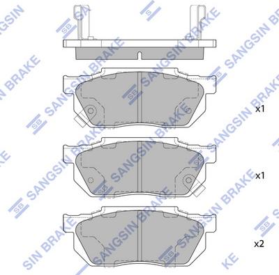 Hi-Q SP1462 - Kit de plaquettes de frein, frein à disque cwaw.fr