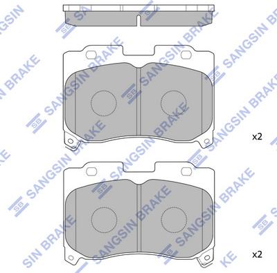 Hi-Q SP1467 - Kit de plaquettes de frein, frein à disque cwaw.fr