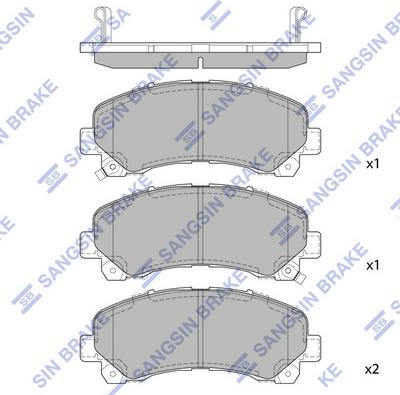 Hi-Q SP1409 - Kit de plaquettes de frein, frein à disque cwaw.fr