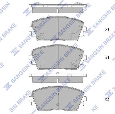 Hi-Q SP1405 - Kit de plaquettes de frein, frein à disque cwaw.fr