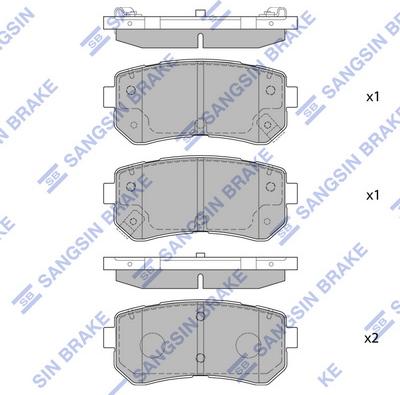 Hi-Q SP1406 - Kit de plaquettes de frein, frein à disque cwaw.fr