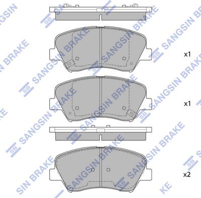 Hi-Q SP1400 - Kit de plaquettes de frein, frein à disque cwaw.fr