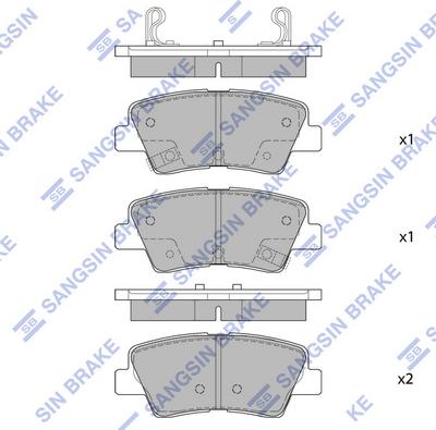 Hi-Q SP1401 - Kit de plaquettes de frein, frein à disque cwaw.fr